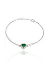 Damla Model Zümrüt Taşlı Zirkon Gümüş Bileklik 201022847