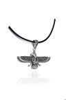 Markazit Taşlı Küçük Boy Unisex Ahura Mazda Gümüş Kolye SS 201022957