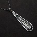 Damla Model Midyat Telkari El İşçiliği Gümüş Kadın Kolye