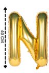 Folyo Balon N Harfi Helyum Balon 40 Cm