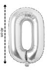 Folyo Balon 0 Rakamı Helyum Balon 40 Cm