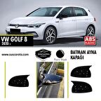 Vw Golf 8 2019 Sonrası Uyumlu Batman Yarasa Ayna Kapağı Piano Black ABS Plastik
