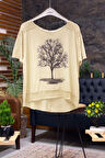 Ağaç Baskı Kısa Kol Penye Tshirt