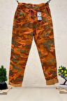 Kamuflaj Desen Bel Latikli İtalyan Pantolon