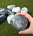 Siyah Beyaz Çizgili Dolomit Taş 10 Kg 6-10 Cm Dekoratif Renkli Taş