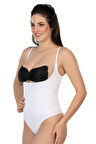 BEYAZ MI Emay 2076 Göğüsü Açık String Body Korse