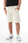Erkek Regular Fit (Normal Kesim) %100 Pamuklu Şort-Ekru