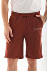 Erkek Regular Fit %100 Pamuk Şort-Kahve