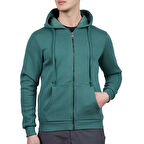 600501 Alpinist Covert Tam Fermuarlı Erkek Sweatshirt Nefti 3XL