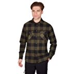 600601 Alpinist Felder Erkek Ekose Outdoor Gömlek Haki L