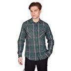 Alpinist Felder Erkek Ekose Outdoor Gömlek Yeşil-Siyah