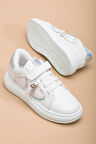 Kız Çocuk Spor Ayakkabı Beyaz Yan Püskül Dikişli Taban