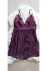 Mor Şifon Gecelik