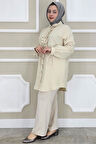 KADIN ÇİGİLİ FIRFIRLI GÖMLEK PANTOLON TESETTÜR TAKIM