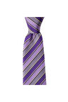 Lila çizgili 8 cm genişliğinde kravat