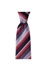 Kırmızı çizgili 8 cm genişliğinde kravat