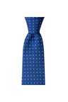 Koyu mavi desenli 8 cm genişliğinde kravat