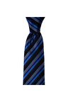 Lacivert çizgili 8 cm genişliğinde kravat