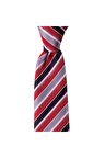 Kırmızı çizgili 8 cm genişliğinde kravat