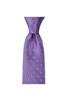 Lila desenli 8 cm genişliğinde kravat