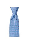 Mavi desenli 8 cm genişliğinde kravat