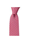 Pembe Desenli 8 Cm Genişliğinde Mendilli Kravat