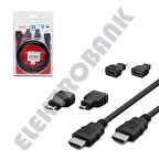 HDMI KABLO MİNİ MICRO SET 3 IN 1 1.4V 1.5MT HADRON HD-4576