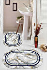 Multi  Kaymaz Taban  Oval Banyo Paspas Takım  BB-110