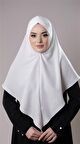 Krem Pratik Hazır Geçmeli Tesettür Eşarp Pamuk Caz Kumaş Tek Katlı Çapraz Hijab 2305_40