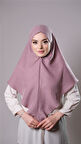 Violet Pratik Hazır Geçmeli Tesettür Eşarp Pamuk Caz Kumaş Düz Hijab 2306_21