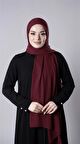 Bordo Pratik Hazır Geçmeli Şal Şifon Kumaş Hijab Bone 3009_16