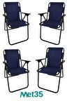 met35 Katlanır Piknik Sandalyesi-4lü
