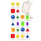 Şekilleri Ve Renkleri Öğreniyorum Ahşap Eşleştirme Kartları Hafıza Oyunu Zeka Kartları