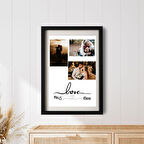 Sevgililere Özel 3 Kolaj Fotoğraflı Yapışkanlı Sök Tak Çerçeve 20x30cm