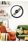 Inspire Modern Metal Siyah Duvar Saati - Ev / Ofis Saati - Hediye Saat - 50 x 50 Cm