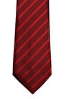 Kırmızı Ince Çizgili Kravat