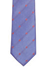 7 Cm Genişliğinde Mavi Desenli Ince Kravat