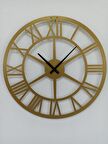 Roma Rakamlı Metal Gold - Altın Duvar Saati 1,5 Mm Kalınlık 50 X 50 Cm