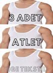 Ekonomik Pamuklu Erkek Beyaz Atlet 3 Adet