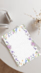 20 Adet 20x28 cm Boyutunda Çiçekli Mektup Kağıdı/Not Kağıdı (Model 6)