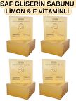 Saf Gliserin Sabunu x 4 Ad.limon & E Vitaminli Arındırıcı,besleyici,nemlendirici Şeffaf Doğal Gliserin Sabun