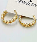 Altın Sarısı Halka Kararmaz Lüks Küpe