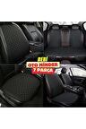 Nissan Pathfinder Koltuk Deri Minderi 7 Parça Ön Ve Arka Oturak Sırt Dayama Minder siyah-siyah