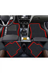 TOYOTA YARİS XP90 2005-2012     Siyah Halı Kırmızı Kenar Petek Topuk