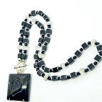 2024 Druze Akik Oniks Kuvars el yapımı kolye