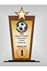 Futbol Turnuvası Plaketi , Ahşap Mdf Gold Levhaya Baskılı  ,Kişiye Özel İsim Baskısı Yapılabilir