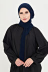Lacivert Pratik Hazır Geçmeli Tesettür Bone Sandy Boyunluklu Çıtçıtlı 2505_02