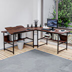  300-C Ceviz L Bilgisayar ve Çizim Masası