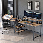 530-E Bilgisayar Masası, Ekstra Uzun İki Kişilik Masa, Oyun Masa 