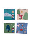 4 Adet 9x9 cm Not Defteri Hayvanlar Serisi 2